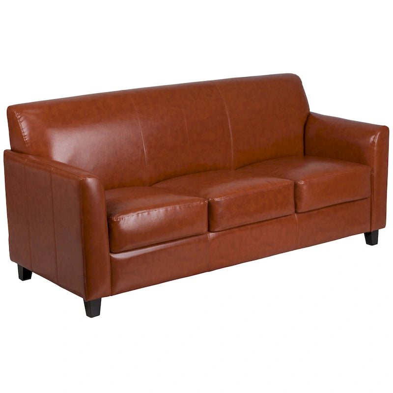 Divano in LeatherSoft con Cornice Cucita a Linee Pulite - 70L x 29P x 32.25A