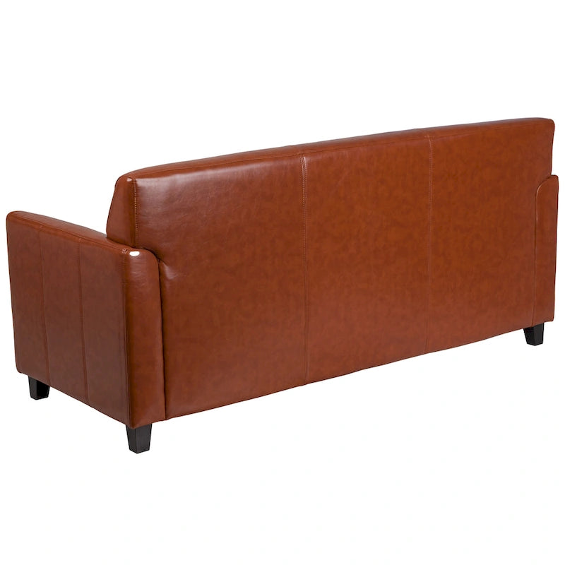Divano in LeatherSoft con Cornice Cucita a Linee Pulite - 70L x 29P x 32.25A