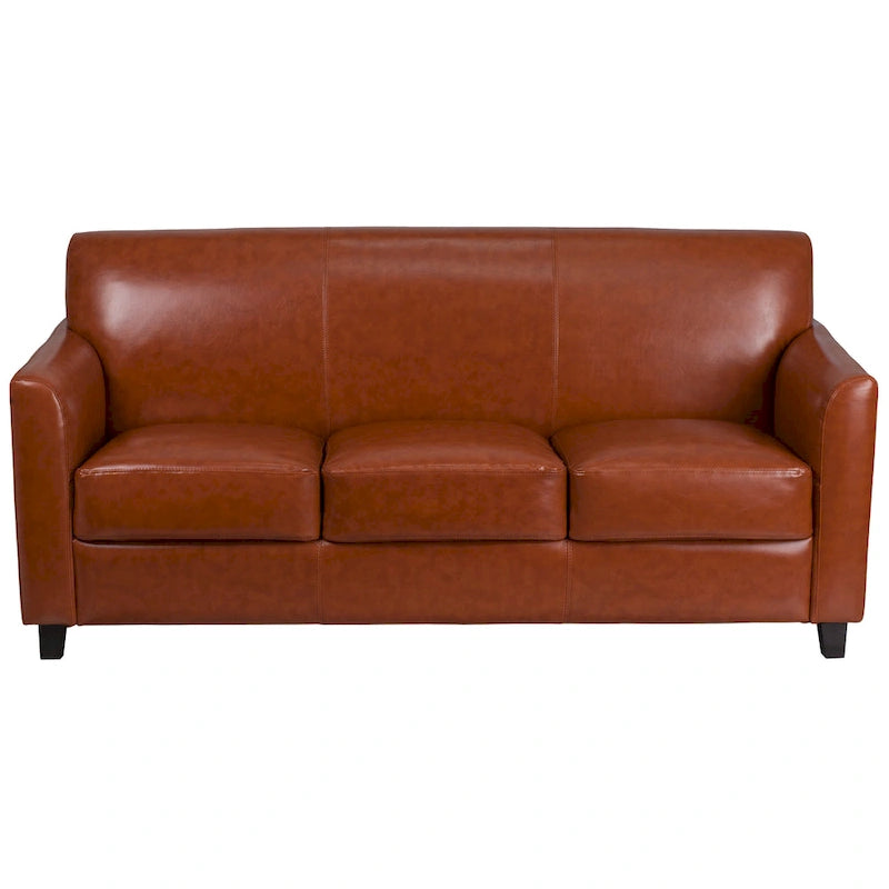 Divano in LeatherSoft con Cornice Cucita a Linee Pulite - 70L x 29P x 32.25A