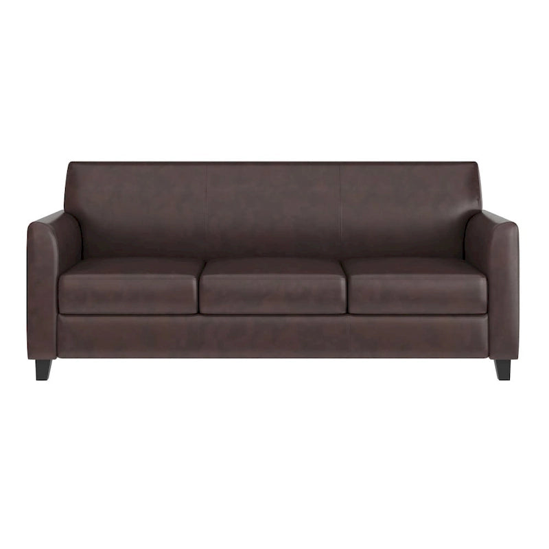 Divano in LeatherSoft con Cornice Cucita a Linee Pulite - 70L x 29P x 32.25A