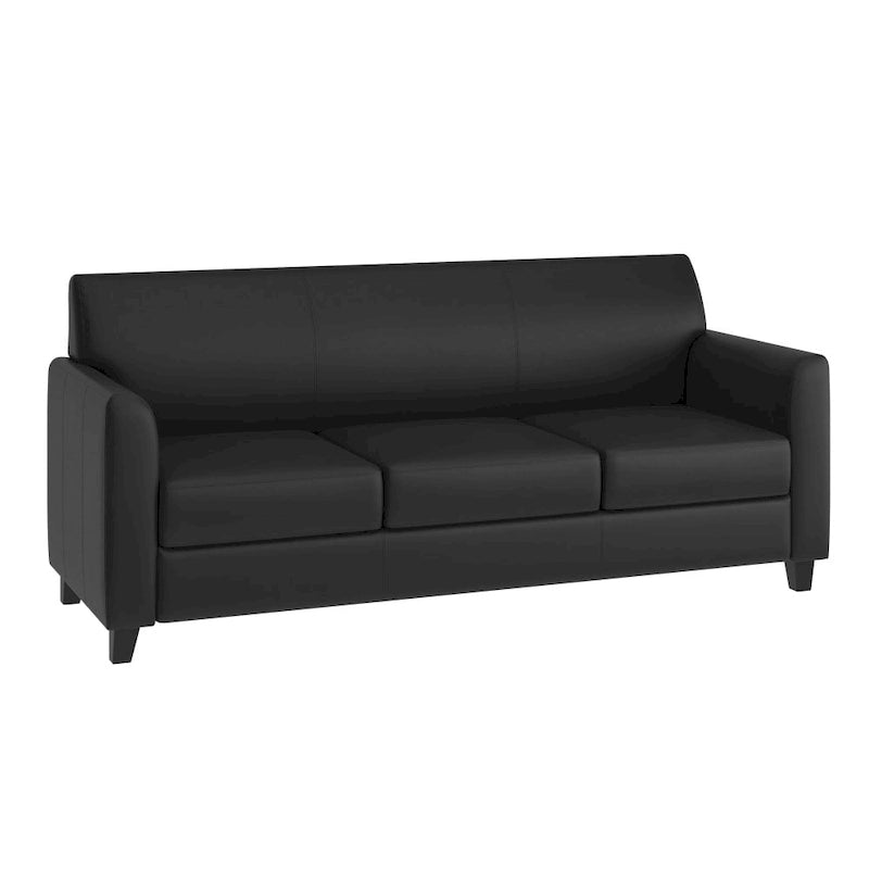 Divano in LeatherSoft con Cornice Cucita a Linee Pulite - 70L x 29P x 32.25A