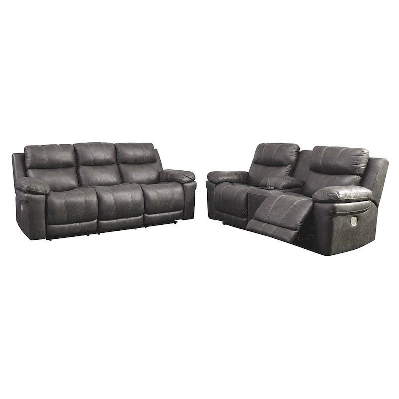 Erlangen Contemporary Power Reclining Sofa with Adjustable Headrest Midnight