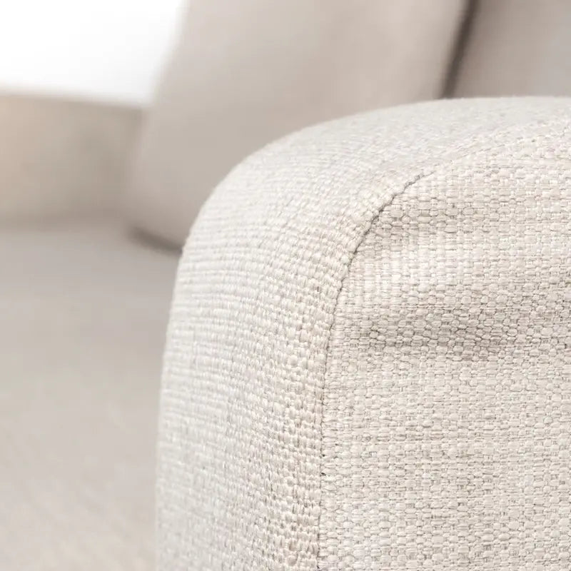 Denly Beige Fabric Slipcover w/ Double Stacked Back Cushions Sofa - 92.5W x 38.2D x 34.5H