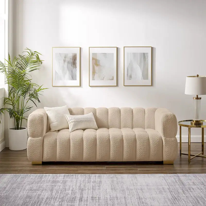 VANOMi 85inch Modern Couch, Leisure Comfortable Sofa - 85 x 33.86