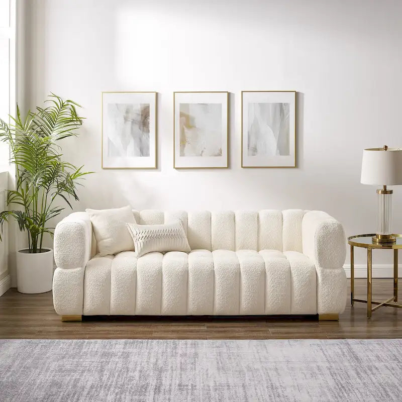 VANOMi 85inch Modern Couch, Leisure Comfortable Sofa - 85 x 33.86