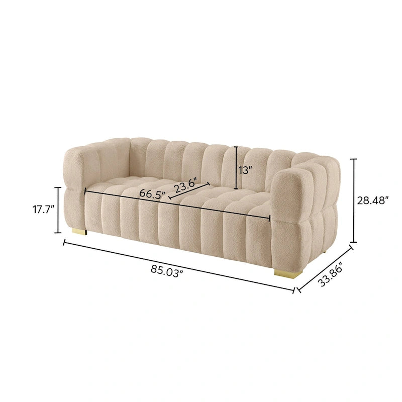 VANOMi 85inch Modern Couch, Leisure Comfortable Sofa - 85 x 33.86