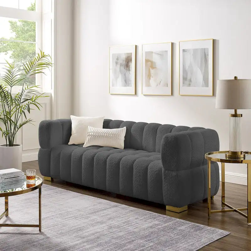 VANOMi 85inch Modern Couch, Leisure Comfortable Sofa - 85 x 33.86