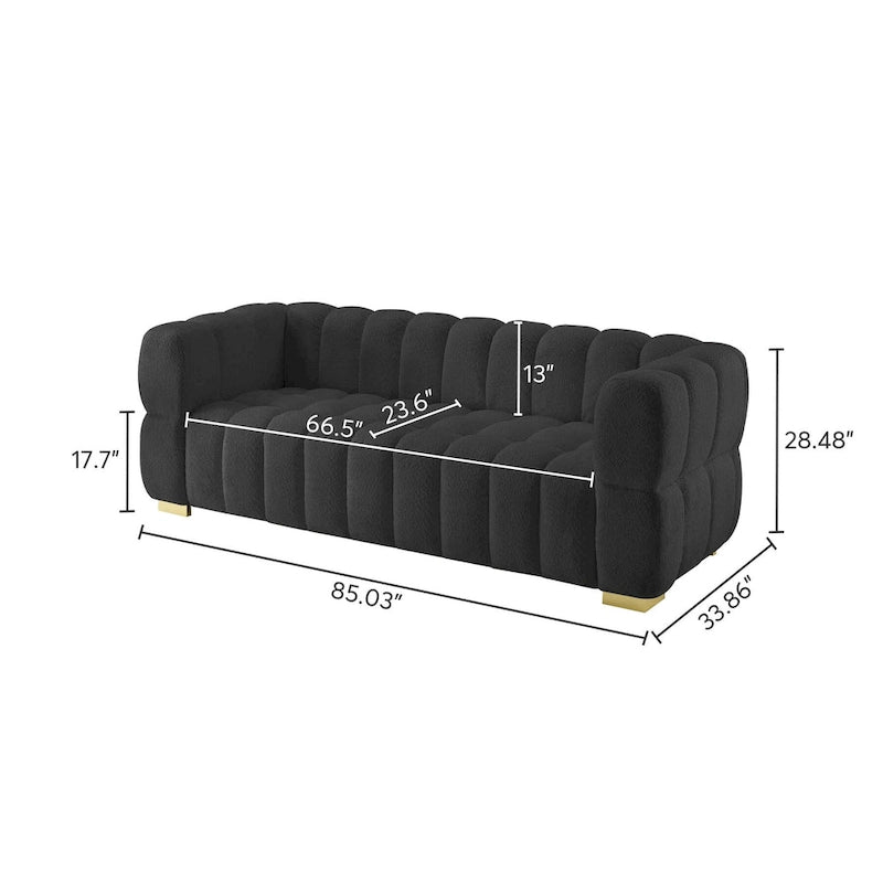 VANOMi 85inch Modern Couch, Leisure Comfortable Sofa - 85 x 33.86