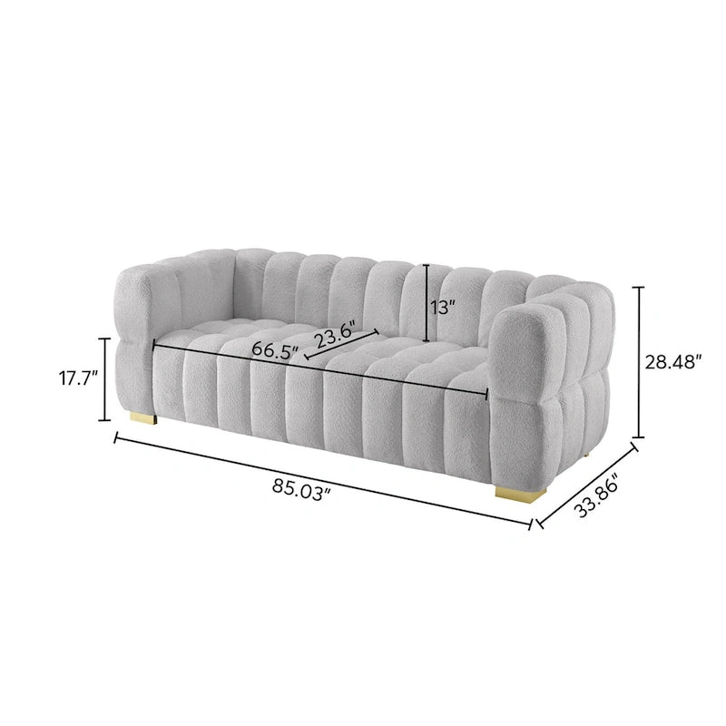 VANOMi 85inch Modern Couch, Leisure Comfortable Sofa - 85 x 33.86