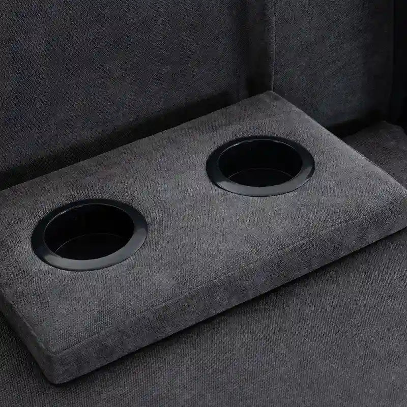 Modulares Sofa mit abnehmbarem Aufbewahrungshocker und 2 versteckten Getränkehaltern
