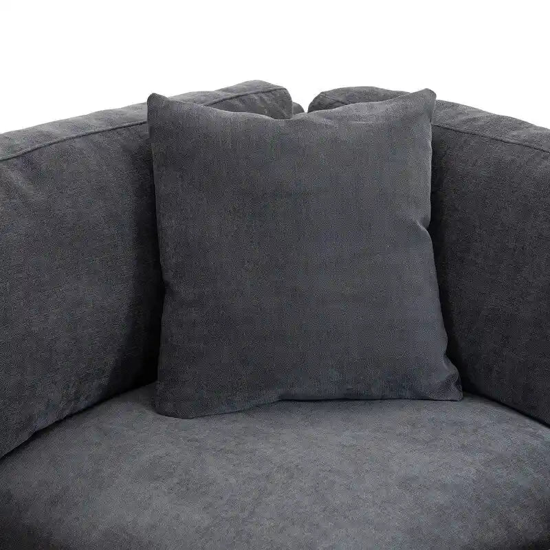 Modulares Sofa mit abnehmbarem Aufbewahrungshocker und 2 versteckten Getränkehaltern