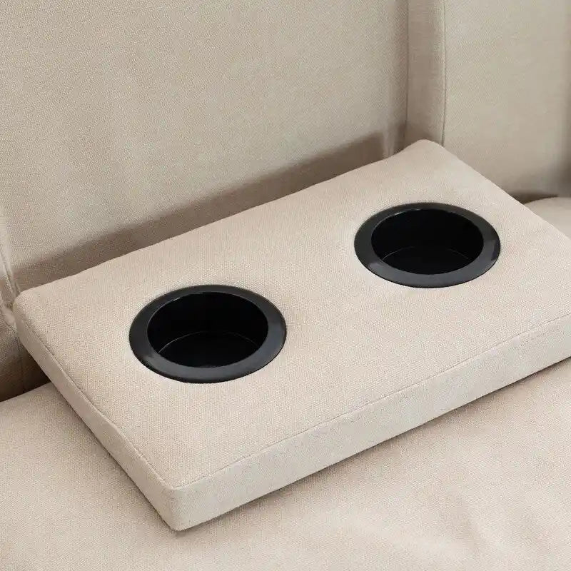 Modulares Sofa mit abnehmbarem Aufbewahrungshocker und 2 versteckten Getränkehaltern