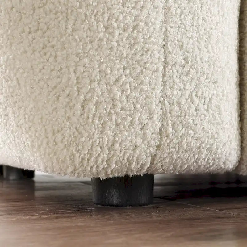 64.96 lunghezza, 35.83 profondità, struttura del corpo umano per persone statunitensi, divano marshmallow, divano boucle, 2 posti, BOUCLE BEIGE