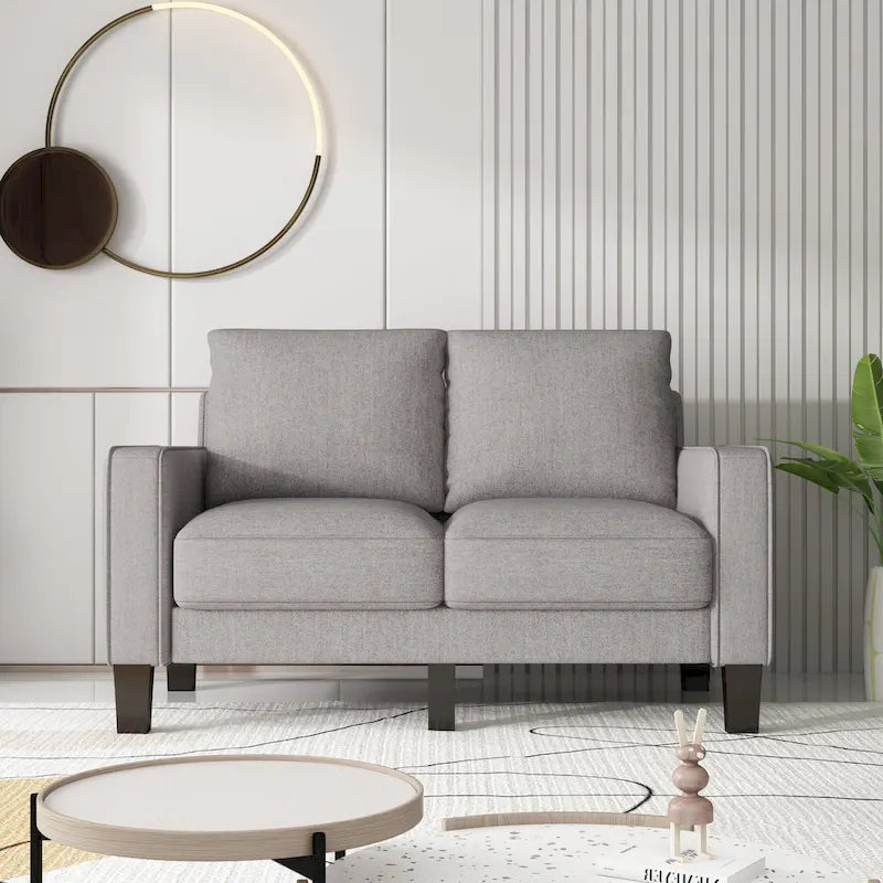 Modern Living Room Furniture Sofa in Beige Fabric 2+3
