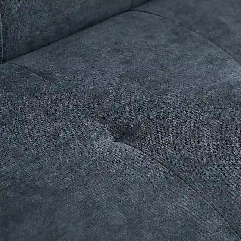 82.3 Larghezza Divano Moderno in Velluto con Bottoni Gioiello e Braccioli Quadrati Trapuntati, 2 Cuscini Inclusi, Beige, 4 colori