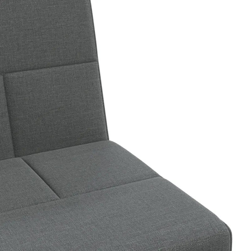 vidaXL L-shaped Sofa Bed Dark Gray 100.4x55.1x27.6 Fabric - 100.4 x 55.1 x 27.6