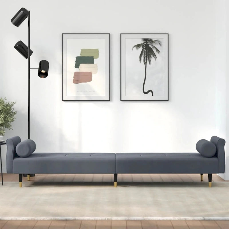 vidaXL Divano letto Divano a due posti convertibile con cuscini per monolocale Velluto - 85 x 35 x 27.6