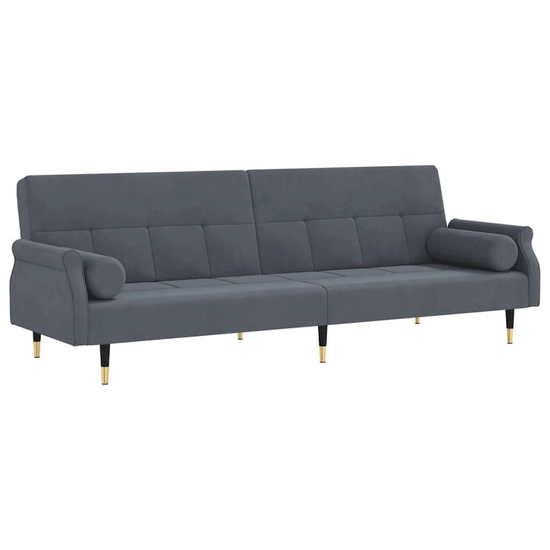 vidaXL Divano letto Divano a due posti convertibile con cuscini per monolocale Velluto - 85 x 35 x 27.6