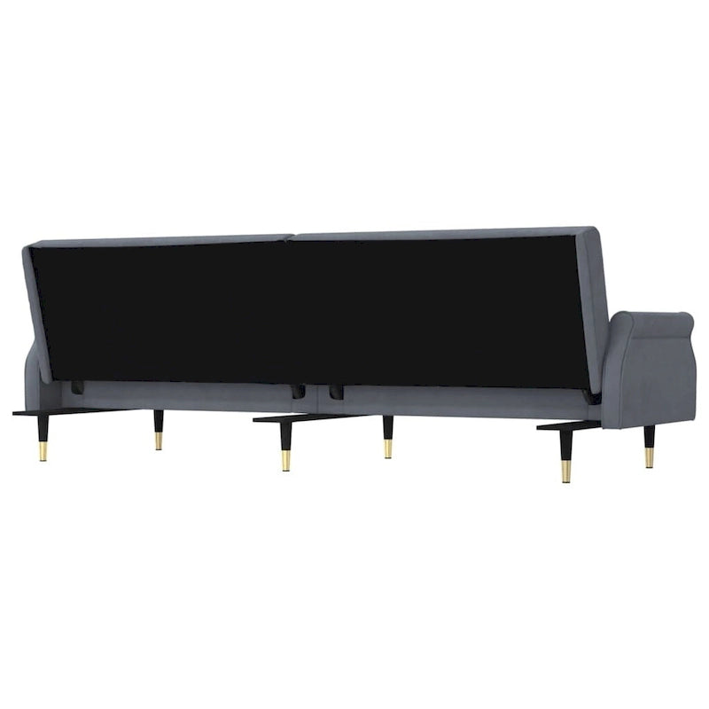 vidaXL Divano letto Divano a due posti convertibile con cuscini per monolocale Velluto - 85 x 35 x 27.6