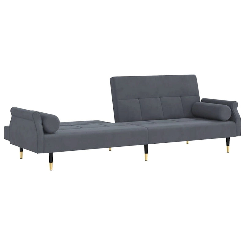 vidaXL Divano letto Divano a due posti convertibile con cuscini per monolocale Velluto - 85 x 35 x 27.6