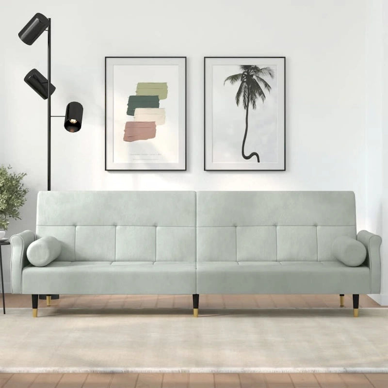 vidaXL Divano letto Divano a due posti convertibile con cuscini per monolocale Velluto - 85 x 35 x 27.6