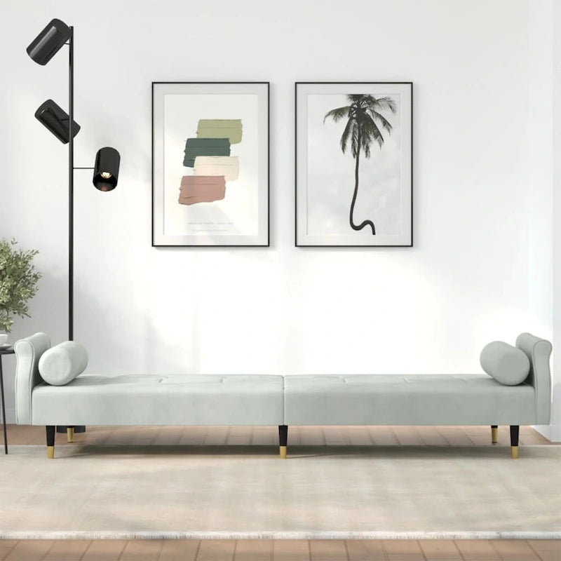 vidaXL Divano letto Divano a due posti convertibile con cuscini per monolocale Velluto - 85 x 35 x 27.6