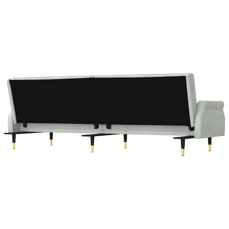 vidaXL Divano letto Divano a due posti convertibile con cuscini per monolocale Velluto - 85 x 35 x 27.6