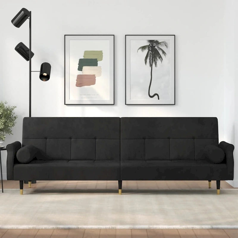 vidaXL Divano letto Divano a due posti convertibile con cuscini per monolocale Velluto - 85 x 35 x 27.6
