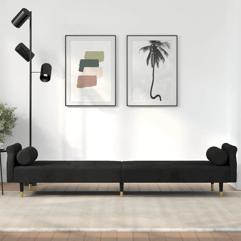 vidaXL Divano letto Divano a due posti convertibile con cuscini per monolocale Velluto - 85 x 35 x 27.6
