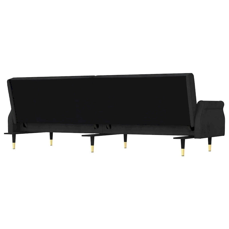 vidaXL Divano letto Divano a due posti convertibile con cuscini per monolocale Velluto - 85 x 35 x 27.6