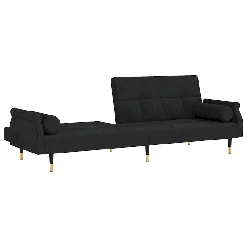 vidaXL Divano letto Divano a due posti convertibile con cuscini per monolocale Velluto - 85 x 35 x 27.6