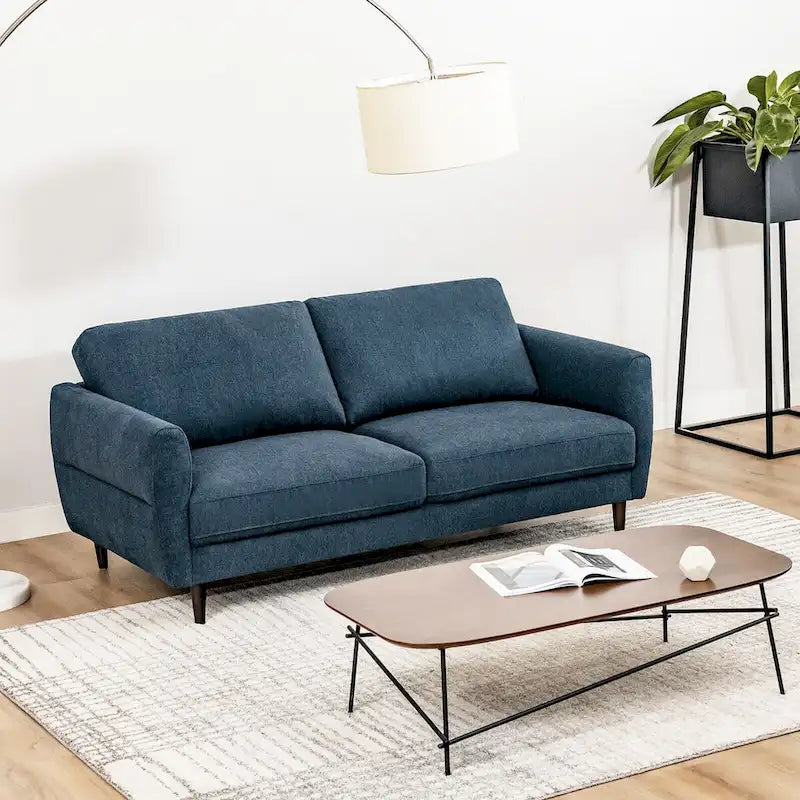 Gymax 72 Fabric Sofa Couch Living Room Small Apartment Furniture w/