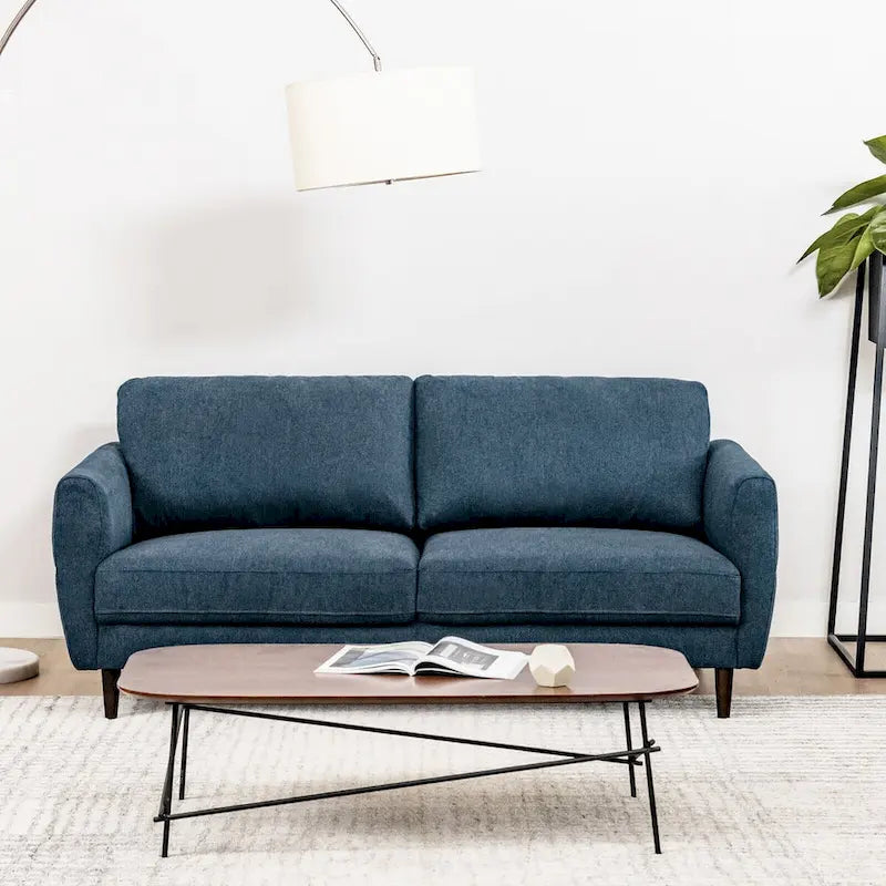Gymax 72 Fabric Sofa Couch Living Room Small Apartment Furniture w/