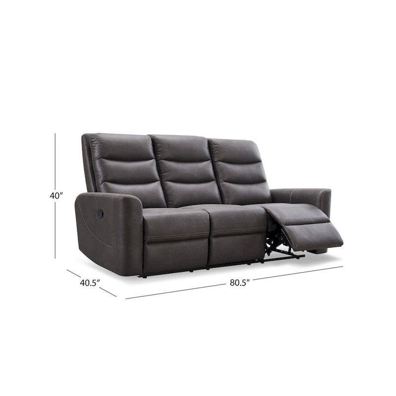 Abbyson Ford Fabric Manual Reclining Sofa