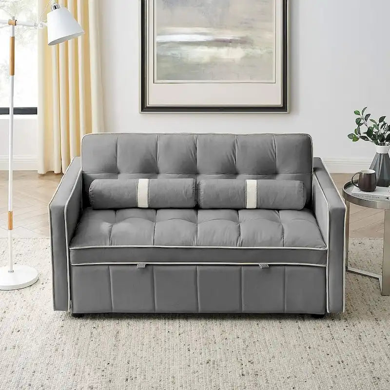 Divano letto estraibile regolabile in velluto Modern 55.5 con tasche laterali