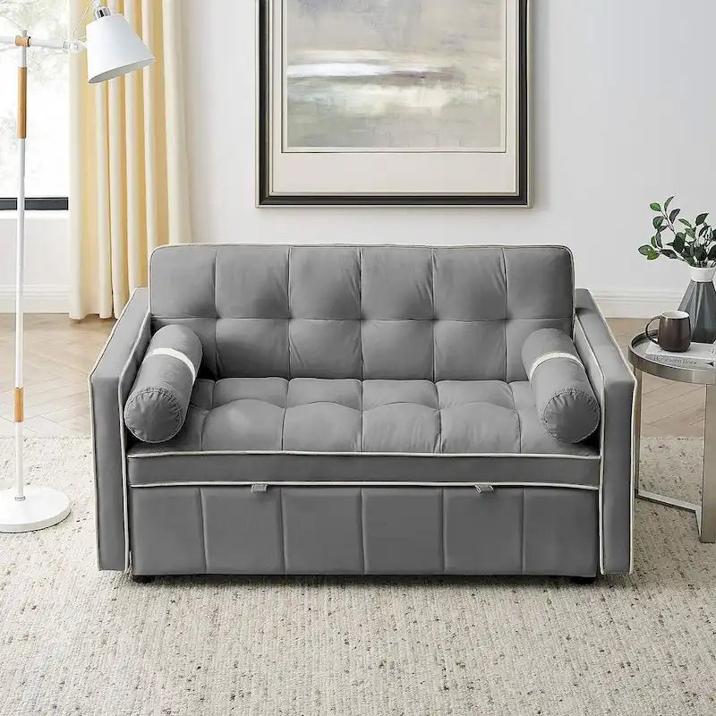 Divano letto estraibile regolabile in velluto Modern 55.5 con tasche laterali