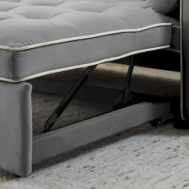 Divano letto estraibile regolabile in velluto Modern 55.5 con tasche laterali