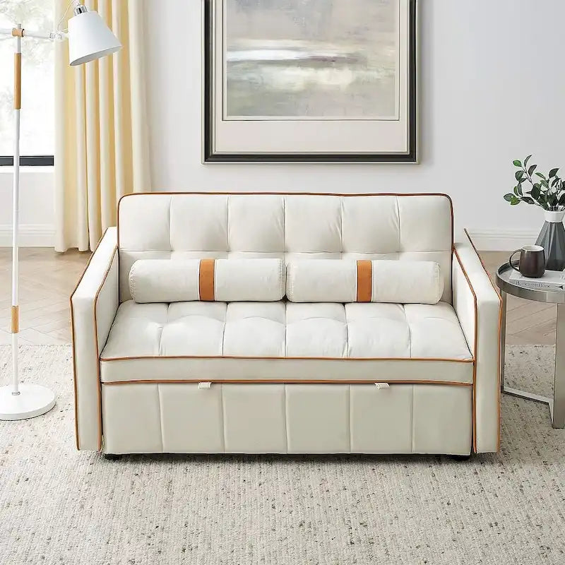 Divano letto estraibile regolabile in velluto Modern 55.5 con tasche laterali