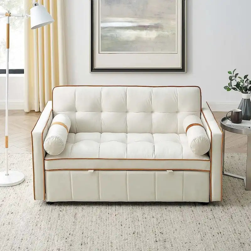Divano letto estraibile regolabile in velluto Modern 55.5 con tasche laterali