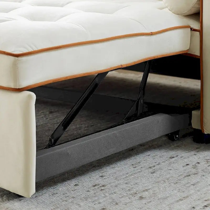 Divano letto estraibile regolabile in velluto Modern 55.5 con tasche laterali