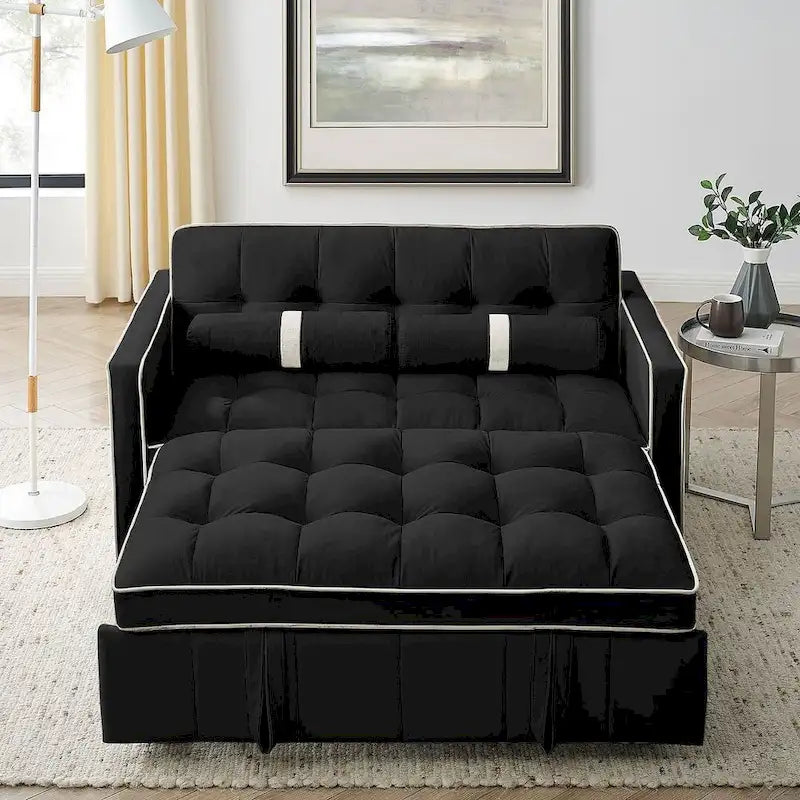 Divano letto estraibile regolabile in velluto Modern 55.5 con tasche laterali