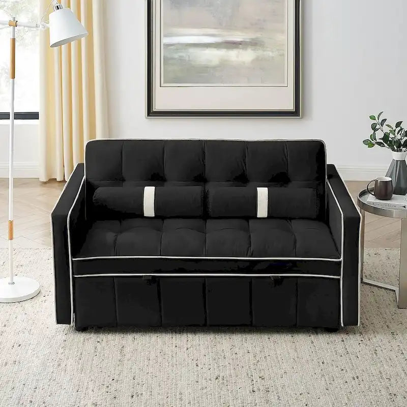 Divano letto estraibile regolabile in velluto Modern 55.5 con tasche laterali