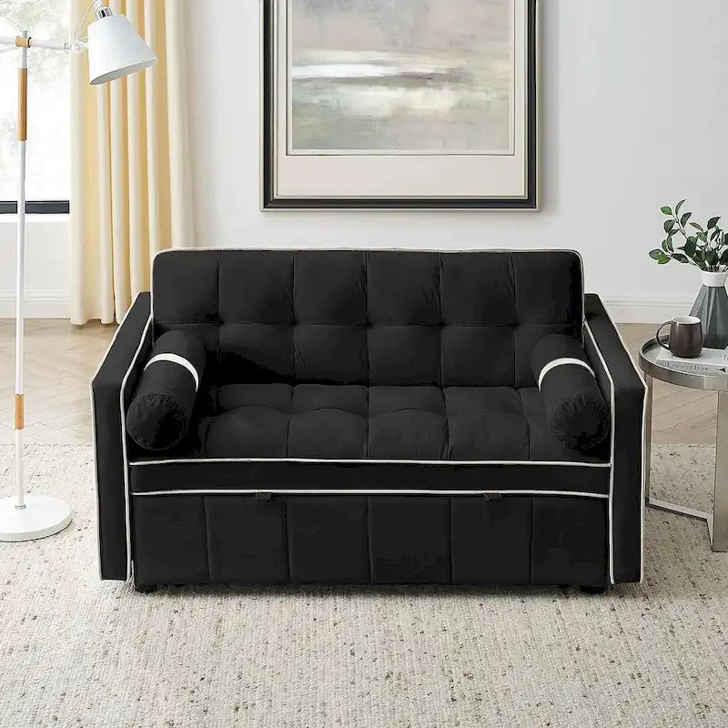 Divano letto estraibile regolabile in velluto Modern 55.5 con tasche laterali