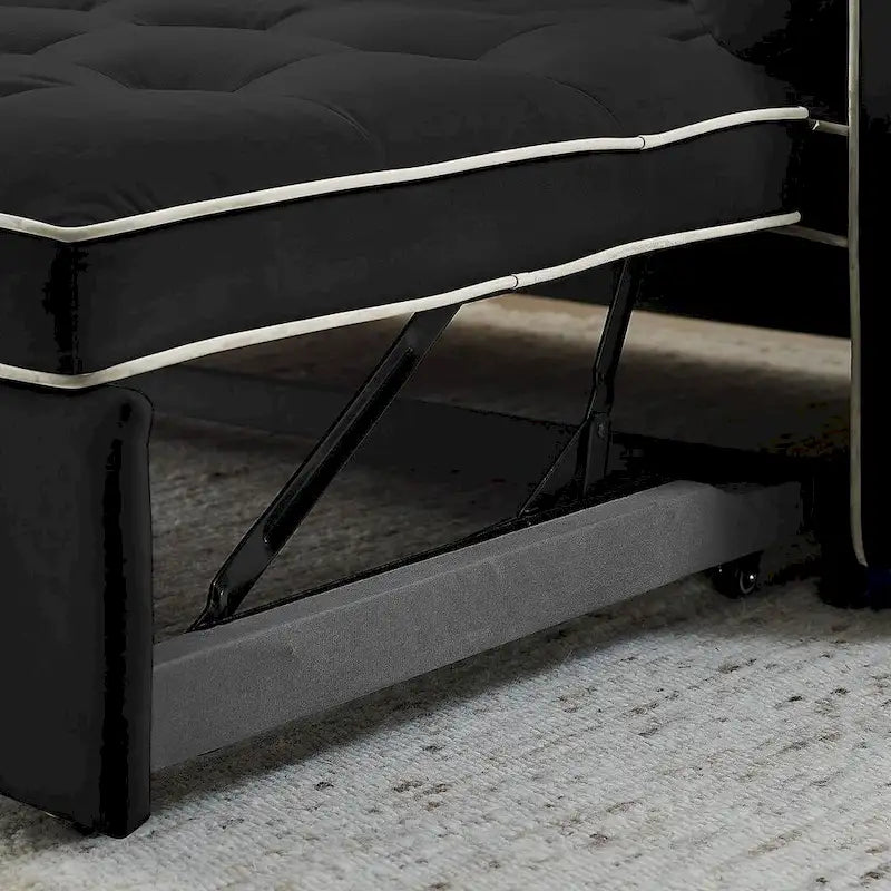 Divano letto estraibile regolabile in velluto Modern 55.5 con tasche laterali