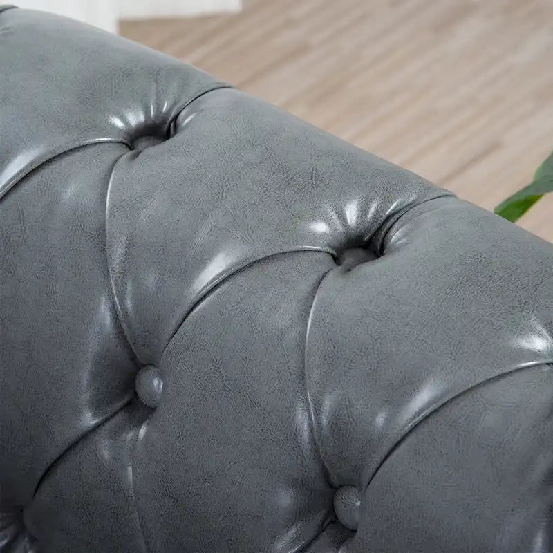 84.65 Rolled Arm Chesterfield 3 Seater Sofa