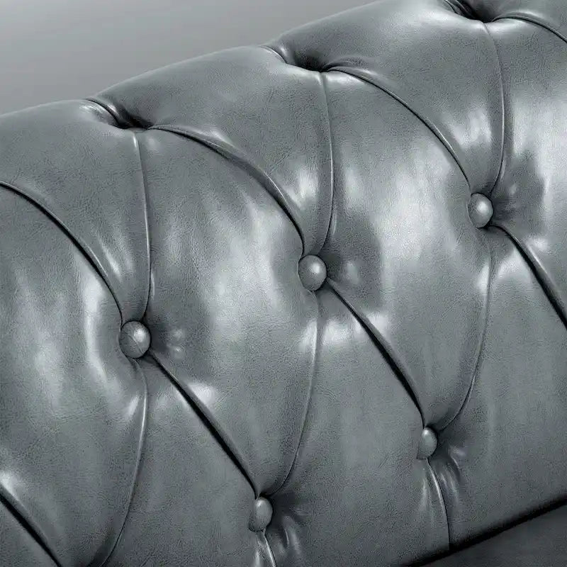 84.65 Rolled Arm Chesterfield 3 Seater Sofa
