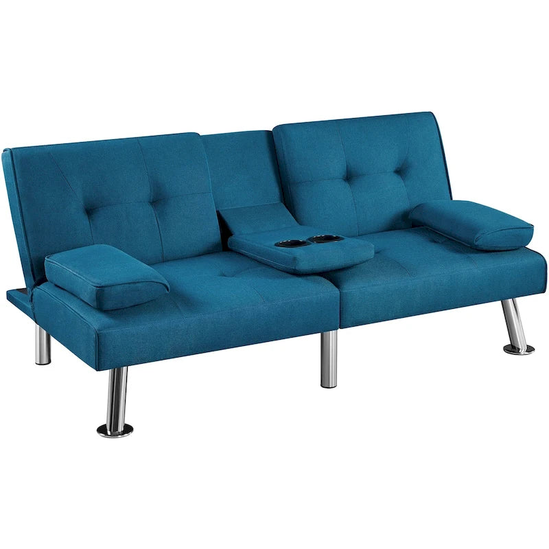 Divano Letto Futon Convertibile in Tessuto Yaheetech