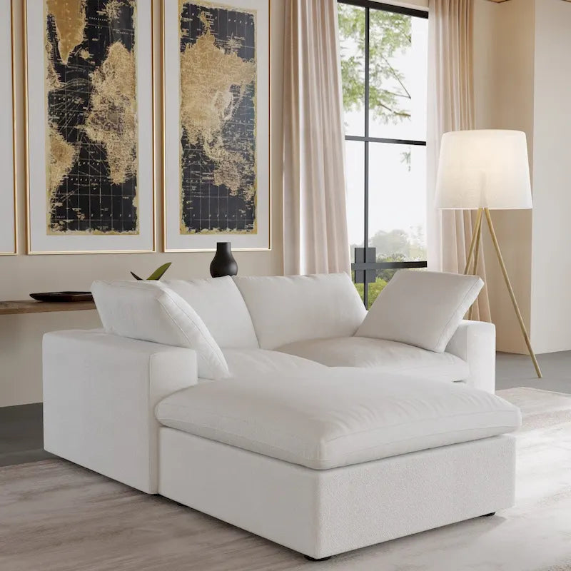 L-Shaped Convertible Modular Sectional Sofa Couch with Storage Seat