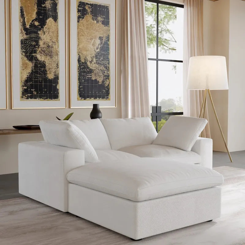 L-Shaped Convertible Modular Sectional Sofa Couch with Storage Seat