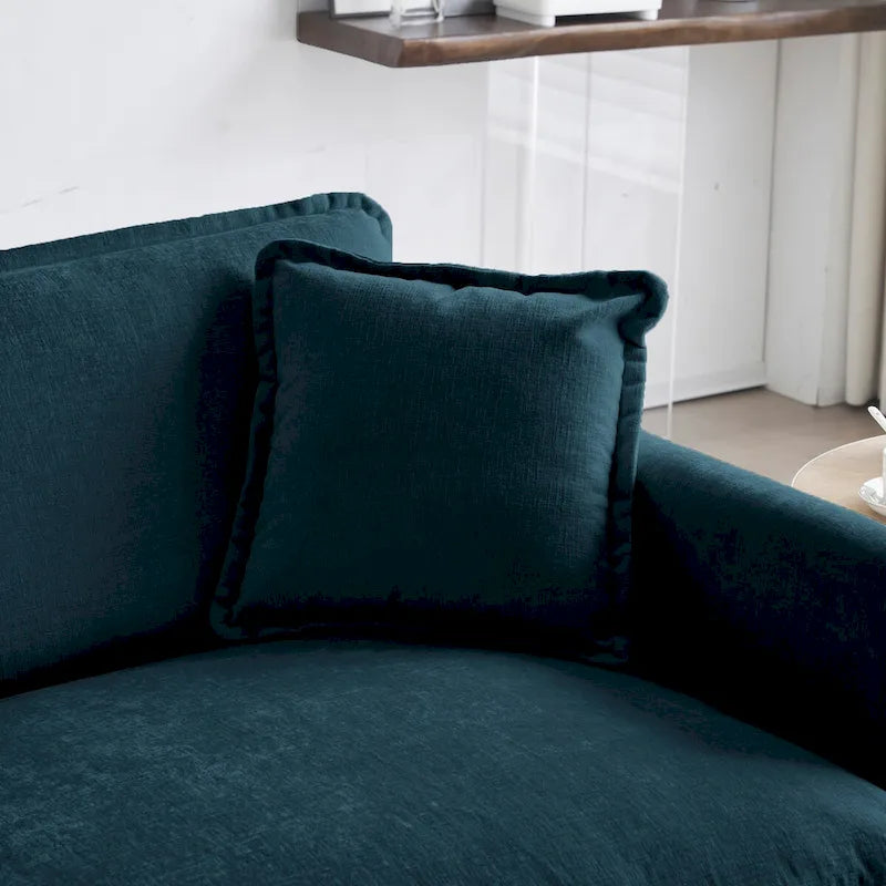 3-Piece Sofa Set Oversized Sofa Comfy Chenille Deep Seat Sofa Couch with 2 Loveseat and 3 Seater Sofa